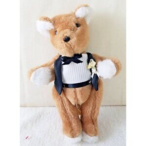 R.R.‎ toys 8" JOINTED Plush Stuffed Bear With White black tuxedo tails